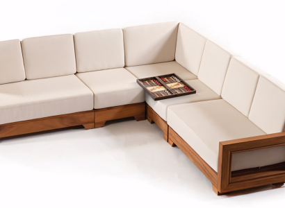 Elegant trädgårdsmöbelset