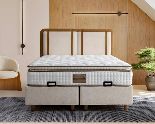 Nucile neutrala förvandlar sängen till en multifunktionell.