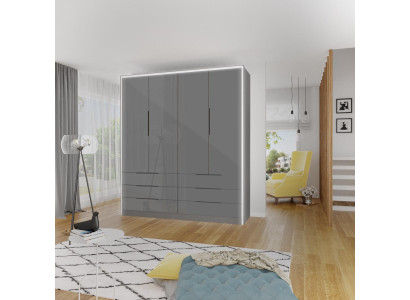 Mehrzweck Regale 207cm Schrank Regal Aufbewahrungs Kleiderschrank Garderobe Neu