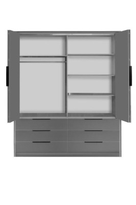 Mehrzweck Regale 207cm Schrank Regal Aufbewahrungs Kleiderschrank Garderobe Neu