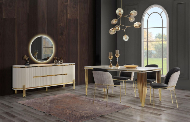 Luxus Sideboard Kommode Holz Anrichte Schrank Esszimmer Modern Weiß