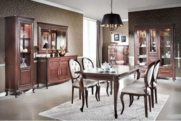 Klassischer Weiß-Brauner Stuhl Designer Holzstuhl Esszimmerstuhl Königsstuhl