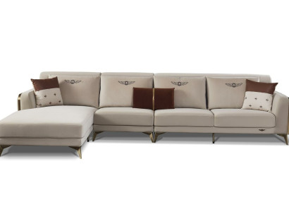 Designer Ecksofa Wohnzimmer Eckgarnitur Couch Sofa Polster Eck Sofas