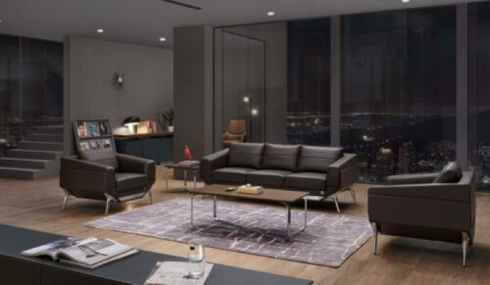 Moderne Sofagarnitur 3+1+1 Sitzer Sofa Couch Polster Garnitur Couchen Neu