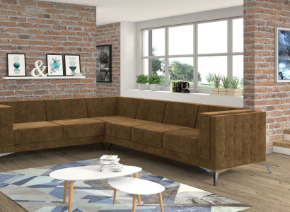 Moderne Ecksofa Stoffsofa L Form Polster Eckgarnitur Wohnlandschaft Couch Sofa