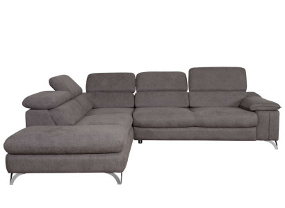 Design Ecksofa L-form Bettfunktion Couch Leder Textil Sofa Multifunktion