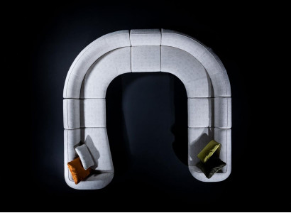 Wohnlandschaft Sitzlandschaft Ecksofa Beige Sofa Moderne Möbel Couch