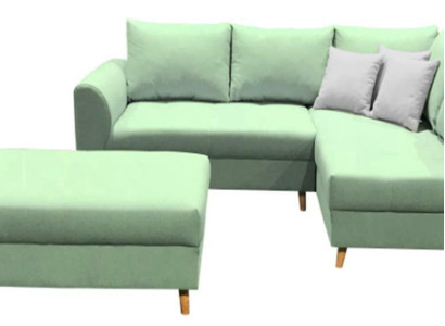 Ecksofa L Form Sofa Couch Polster Sofas Wohnlandschaft Stoffsofa Hocker