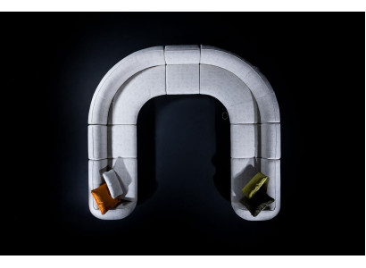 Moderne Ecksofa U-Form Luxus Sofaecke Wohnzimmermöbel Wohnlandschaft