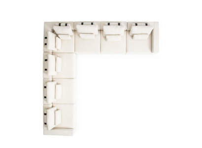 Weiße Sitzgarnitur Eckcouch Textil Sofas Wohnzimmer Eckgarnitur Modern