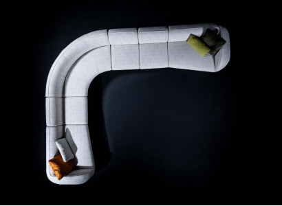 Polster Möbel Textil L-Form Sofa Wohnzimmerecke Relax itzgruppe Couch