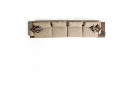 Sofa 6 Sitzer Couch Polster Textil Luxus Wohnzimmer Modern Möbel Stoff