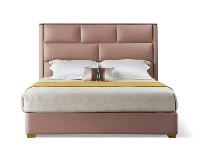 Designer Bett Schlafzimmer Betten Leder Hotel Luxus Polster Sitz Bettgestell