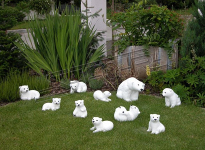 Eisbär Figur Statue Bär Garten Dekoration Figuren Statuen deko Figur
