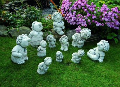 Figur Blumenkübel Pflanz Kübel Dekoration Figur Blumentöpfe Dekor Garten