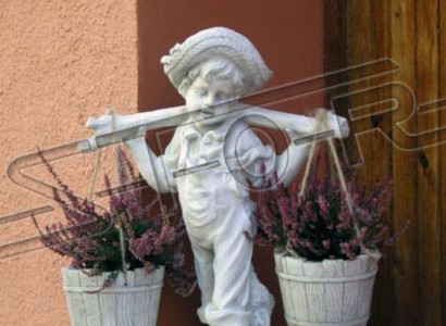 Figur Weiß Blumenkübel Pflanz Kübel Dekoration Figur Blumentöpfe Garten