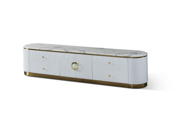 Kommode Designer Anrichte Side Low Board Schrank Wohn Zimmer Regal Deko