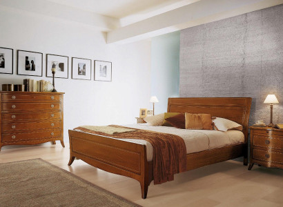 Doppelbett Bett Luxus Betten Holz Bettgestelle Bettrahmen Braun Design Klassisch