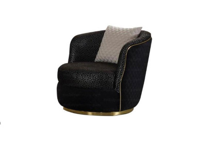 Design Sessel 1 Sitzer Textil Luxuspolster Sessel schwarz Farbe Luxus