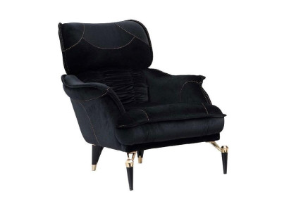Perfekt weich Sessel für Wohnzimmer schwarz Farbe neu Luxus Möbel Textil