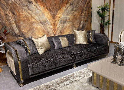 Luxus Dreisitzer Luxus Glänzend Samt Sofa 3 Sitzer Wohnzimmer Sofas Textil