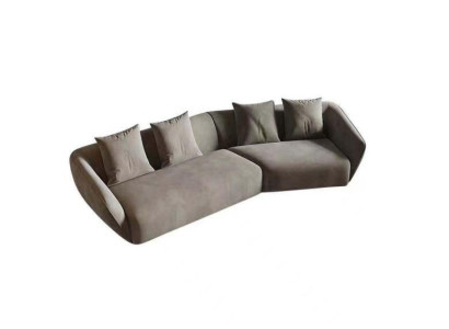 Exklusives luxuriöse 4-Sitzer-Sofa Stoffsitz moderne Textilmöbel Grau Farbe