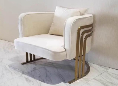 Hochwertig Textil Sessel Stilvolle Weiß Sessel modern Sessel Fernseh Couch
