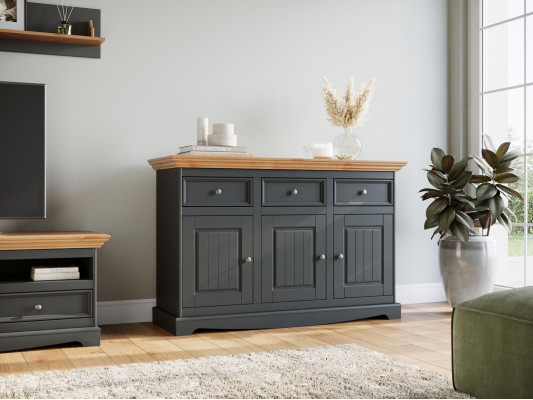 Design Kommode Holz Möbel Schrank Vitrine klassisch Schrank Buffet Bar Anrichte