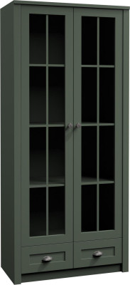 Landhaus Vitrinen Schrank Vitrine Handarbeit Wohnzimmer Schrank Holz Vitrine Neu