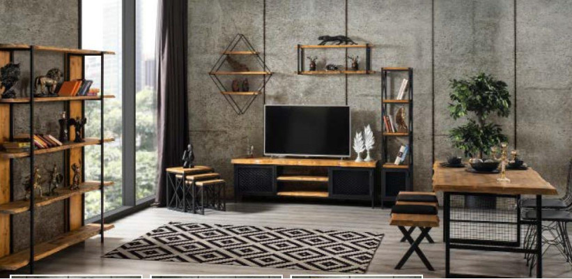 Design Bücher Regal Schrank Schränke Holz Regale 160x35x180cm Wohnzimmer