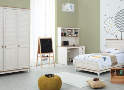 Schlafzimmer Sets Jugenbett Kinderbett Weiß Holz Set 4tlg Bett Modern