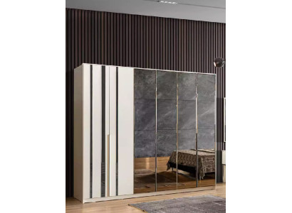 Kleiderschrank Luxus Schlafzimmer Holz Schrank Glasschrank Möbel Design