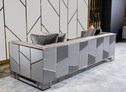 Sofagarnitur 3+3+1 Sitzer Couchtisch Beistelltisch Sofa Sessel Set 5tlg.