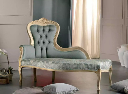 Luxus Möbel Chaiselongue Wohnzimmer Klassischer Design Textil Polster