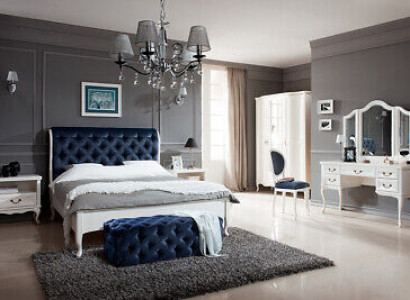 Chesterfield Bett Betten Doppelbett Ehebett Italienische Möbel Holz Leder Textil