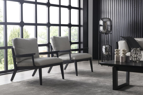 Luxus Sessel Couch Einsitzer Relax Stühle Schwarzer Rahmen Polster Stuhl