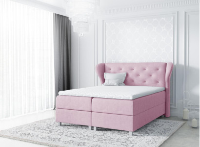 Stoff Boxspringbett Textil Design Doppel Hotel Modern Bett Schlafzimmer Betten