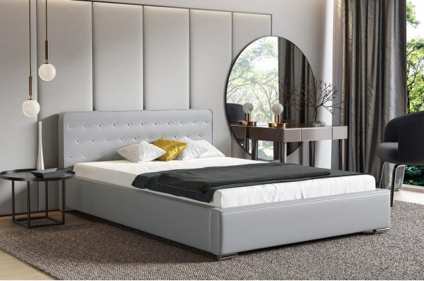 Doppelbett Ehebett Bettgestell Bett Polsterbett Betten Polyester Bettrahmen Neu