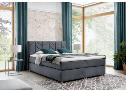 Bett Bettkasten Boxspringbett Schlafzimmer Polster Design Doppel Hotel Modern
