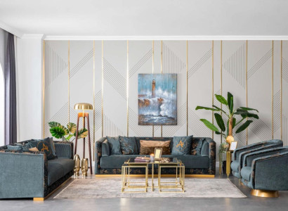 Luxus Wohnzimmer Möbel Sofagarnitur Set Couch Garnitur Textil Couchen