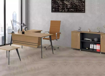 Büro Set Garnitur Eckschreibtisch Schrank Arbeitszimmer Komplett 3tlg.