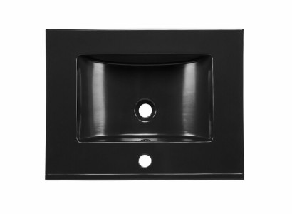 Keramik Waschbecken Waschtisch Einbau Schwarze Platte Design Becken