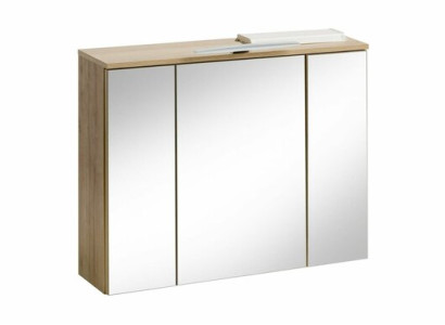 Spiegelschrank Wandschrank Badezimmerschrank Deko mit Spiegel 80 cm LED