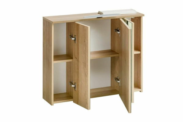 Spiegelschrank Wandschrank Badezimmerschrank Deko mit Spiegel 80 cm LED