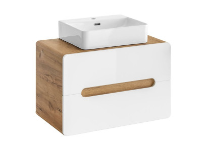 Waschtisch Badezimmer Waschbecken mit Aufsatz Becken 80cm