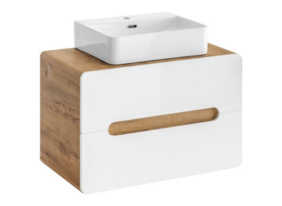 Waschtisch Badezimmer Waschbecken mit Aufsatz Becken 80cm