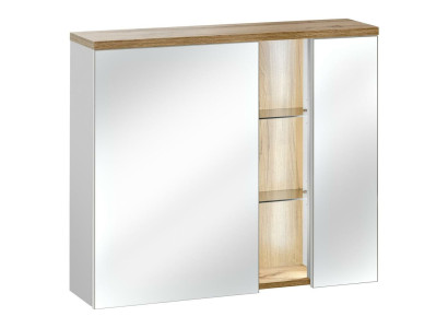 Spiegelschrank Wandschrank Badezimmerschrank mit Spiegel 80 cm LED