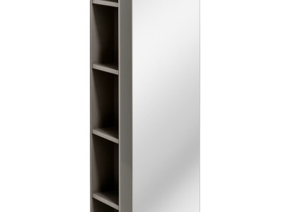 Badezimmer Hochschrank mit Spiegel Tür Regal Badschrank Badmöbel