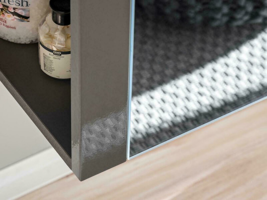 Badezimmer Hochschrank mit Spiegel Tür Regal Badschrank Badmöbel