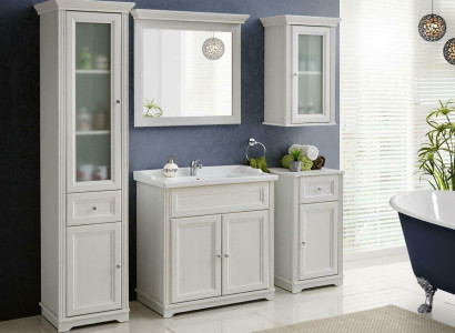 Design Badezimmer Möbel Bad 5 tlg. Deko Set Garnitur Schrank Waschbecken